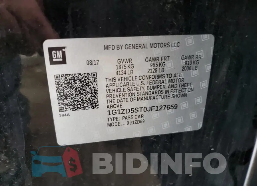 1G1ZD5ST0JF127659 Photo# 12