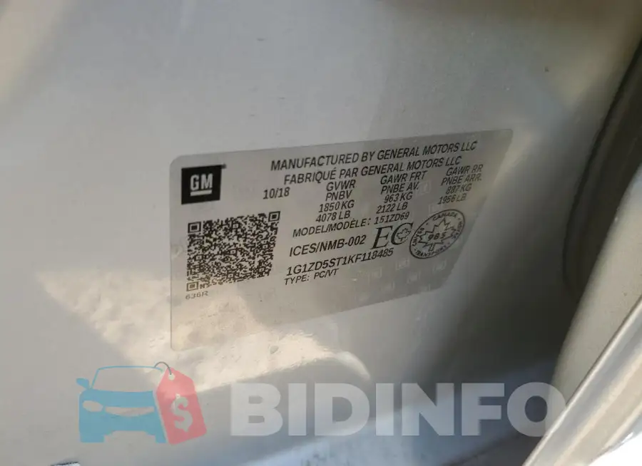 1G1ZD5ST1KF118485 Photo# 12