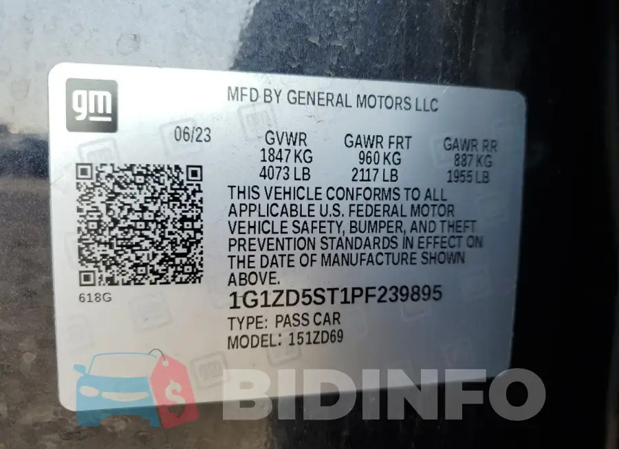 1G1ZD5ST1PF239895 Photo# 12
