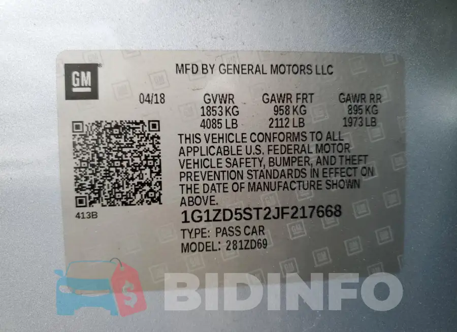 1G1ZD5ST2JF217668 Photo# 12