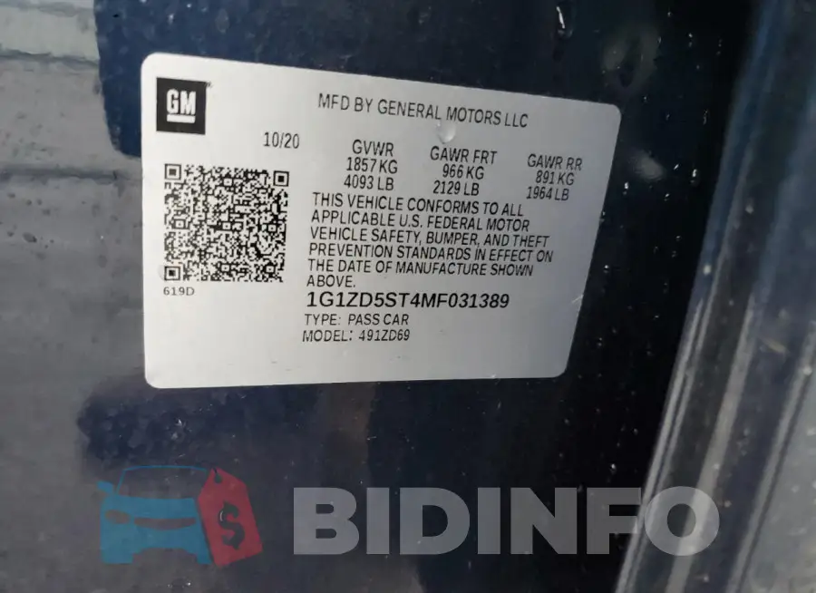 1G1ZD5ST4MF031389 Photo# 12