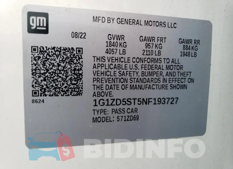 1G1ZD5ST5NF193727 Photo# 12