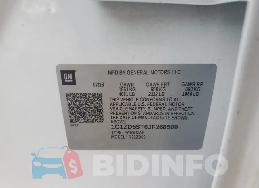 1G1ZD5ST6JF268509 Photo# 13