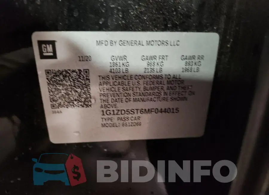 1G1ZD5ST6MF044015 Photo# 12