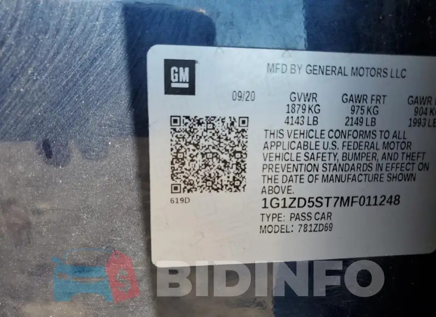 1G1ZD5ST7MF011248 Photo# 12