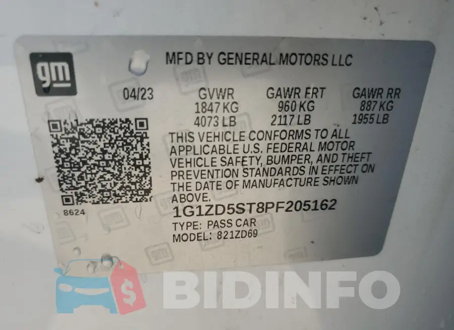 1G1ZD5ST8PF205162 Photo# 12