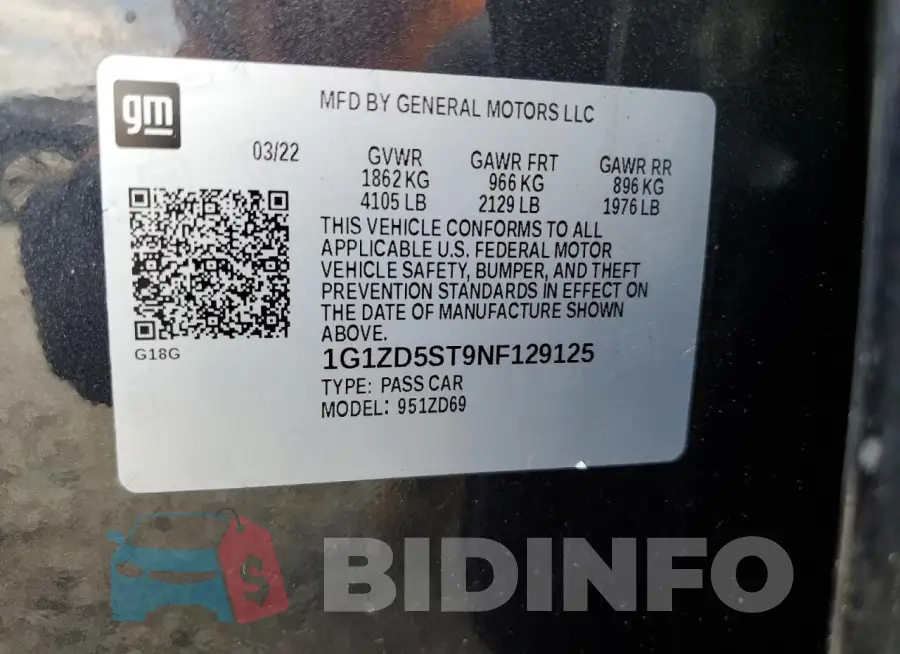 1G1ZD5ST9NF129125 Photo# 12