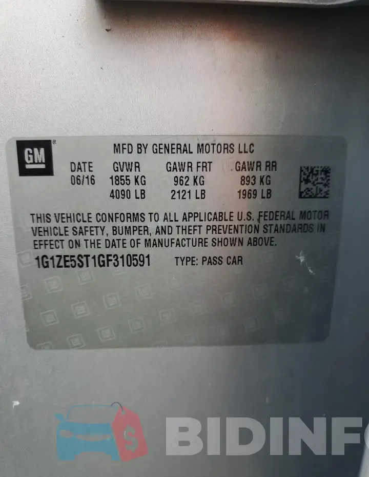 1G1ZE5ST1GF310591 Photo# 12