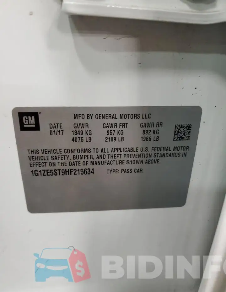1G1ZE5ST9HF215634 Photo# 13