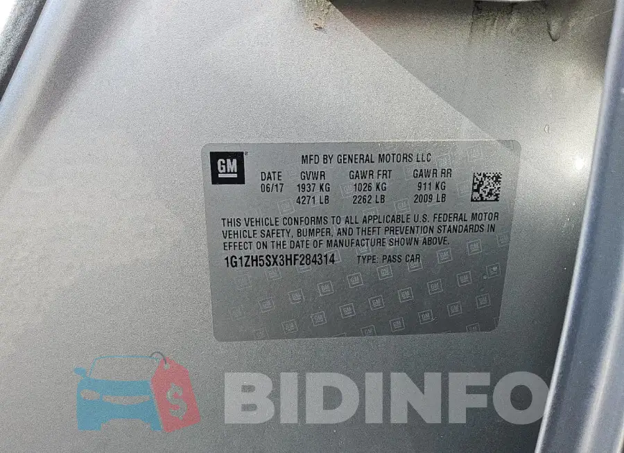 1G1ZH5SX3HF284314 Photo# 12