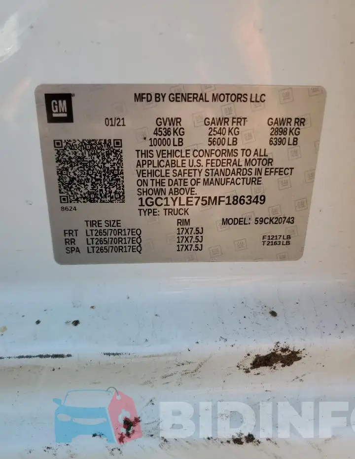 1GC1YLE75MF186349 Photo# 12