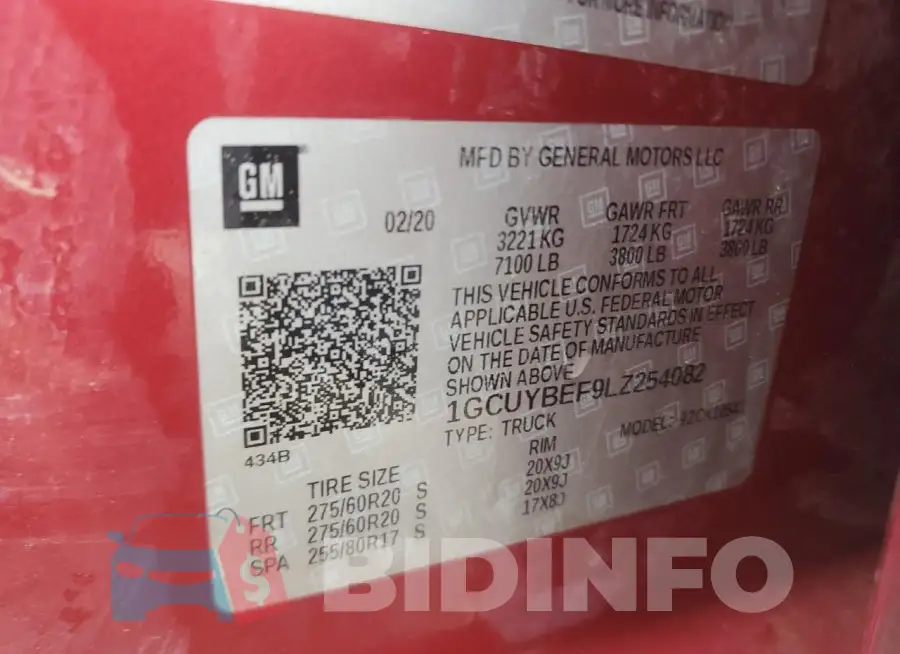 1GCUYBEF9LZ254082 Photo# 13