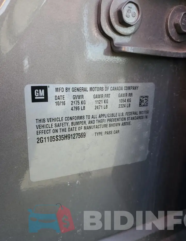 2G1105S35H9127569 Photo# 12