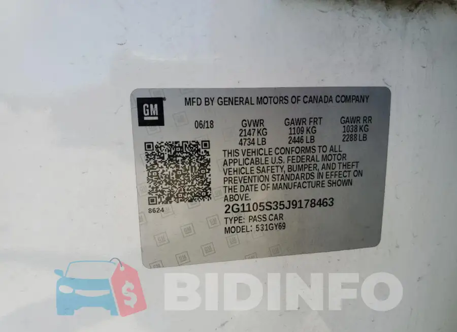 2G1105S35J9178463 Photo# 12