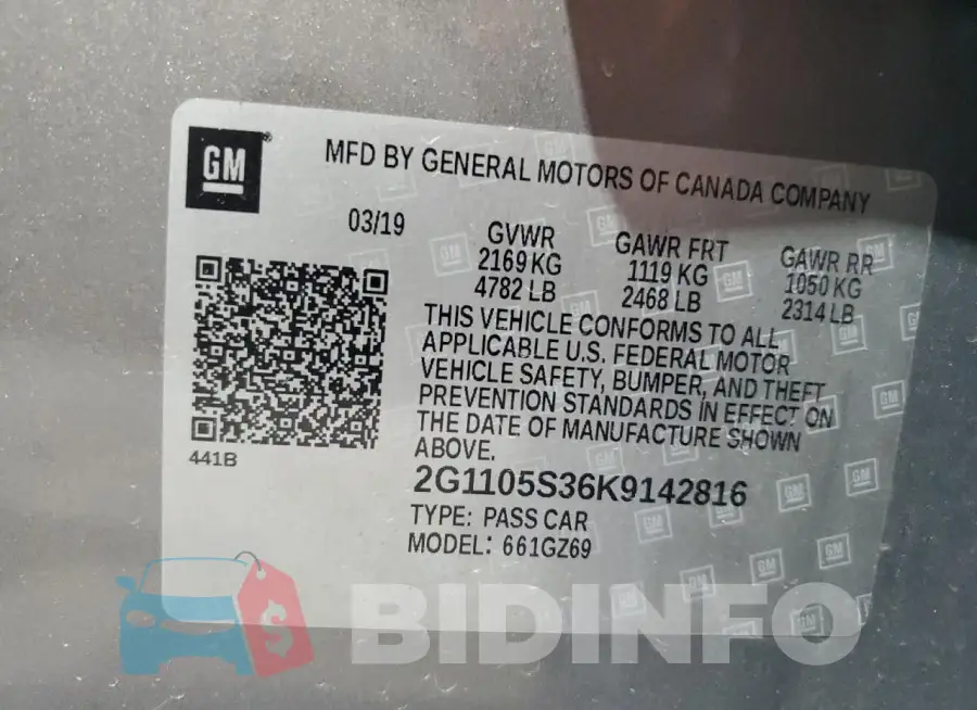 2G1105S36K9142816 Photo# 12