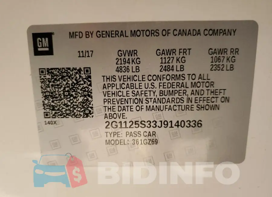 2G1125S33J9140336 Photo# 12