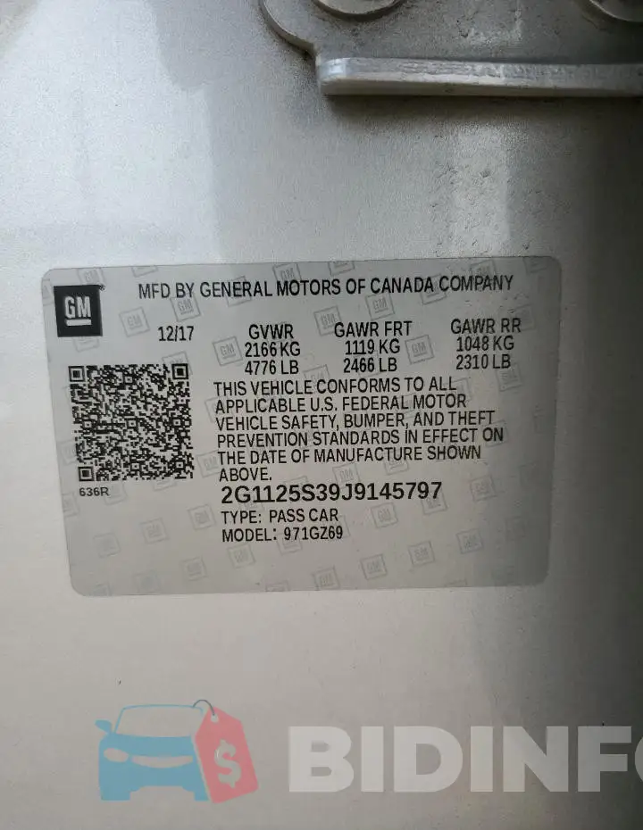2G1125S39J9145797 Photo# 13