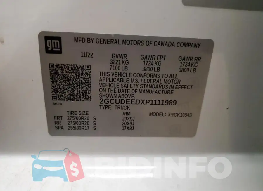 2GCUDEEDXP1111989 Photo# 13