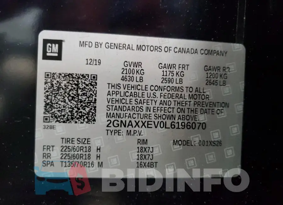2GNAXXEV0L6196070 Photo# 13