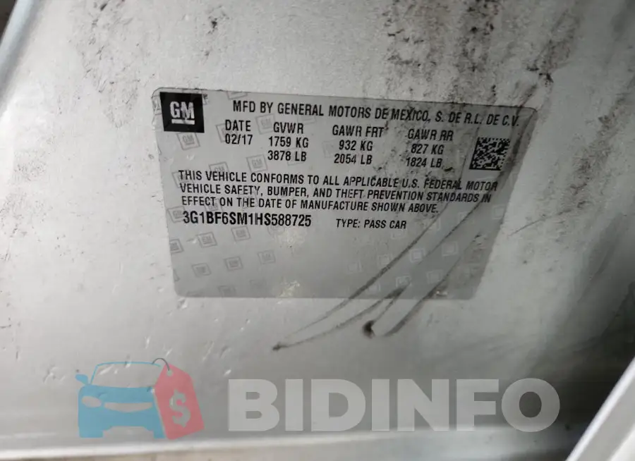 3G1BF6SM1HS588725 Photo# 12