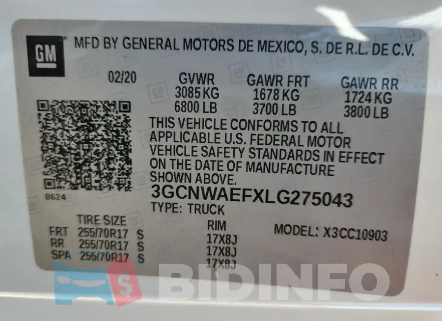 3GCNWAEFXLG275043 Photo# 12