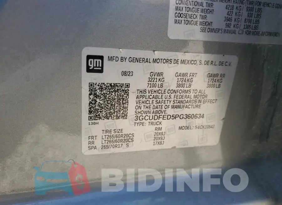 3GCUDFED5PG360634 Photo# 12