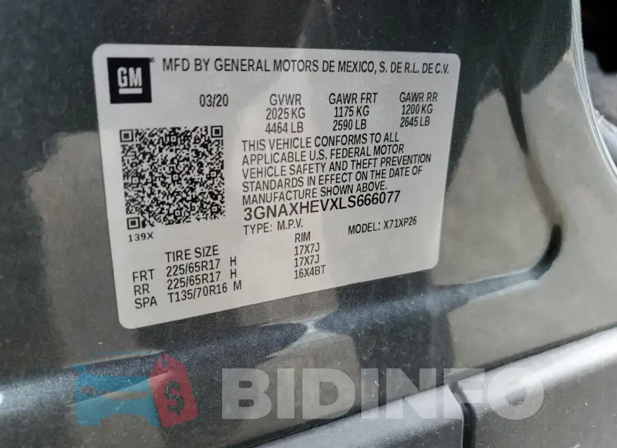 3GNAXHEVXLS666077 Photo# 13