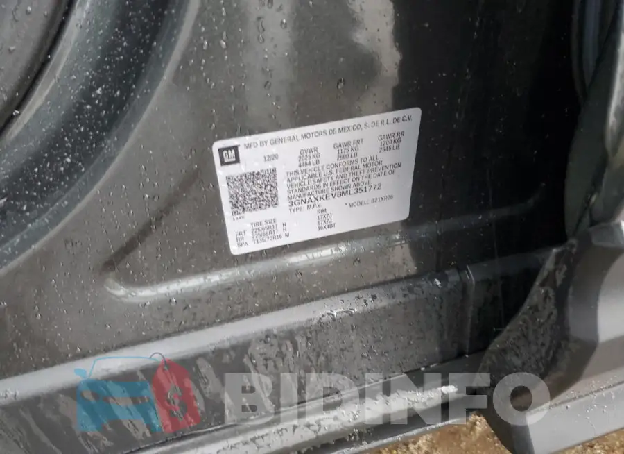 3GNAXKEV8ML351772 Photo# 13