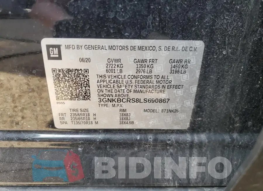 3GNKBCRS8LS690867 Photo# 13