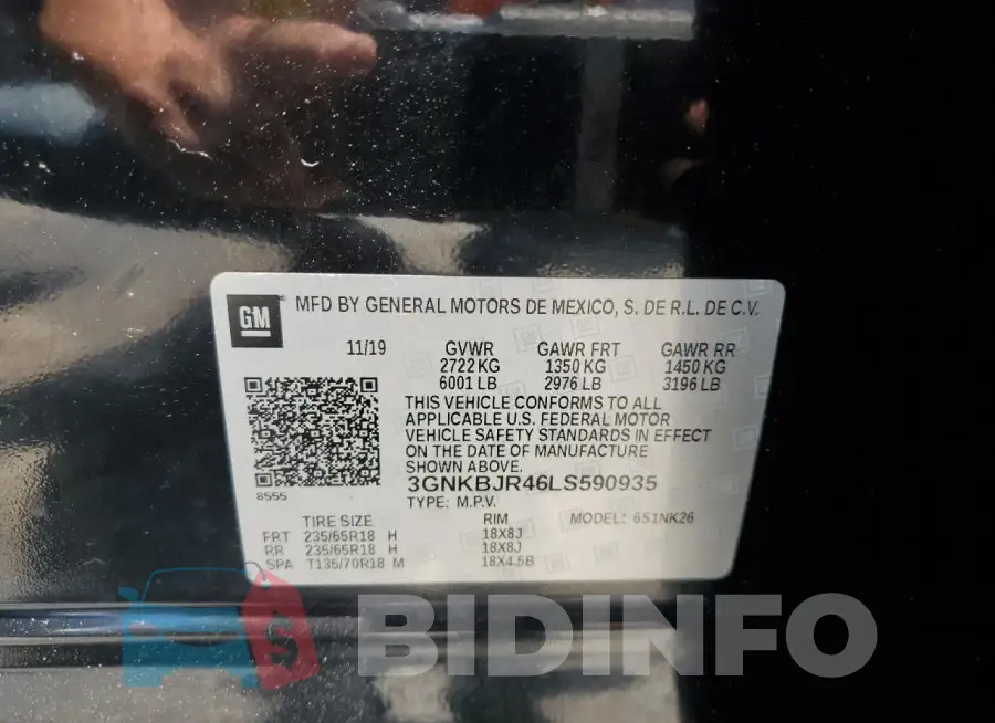 3GNKBJR46LS590935 Photo# 13