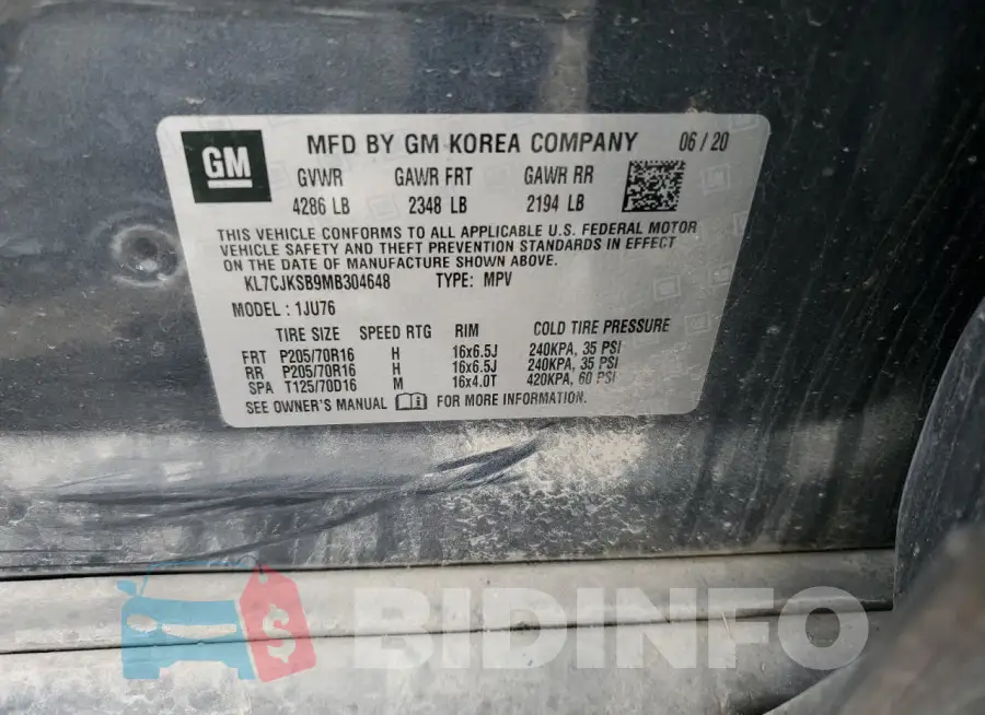 KL7CJKSB9MB304648 Photo# 13