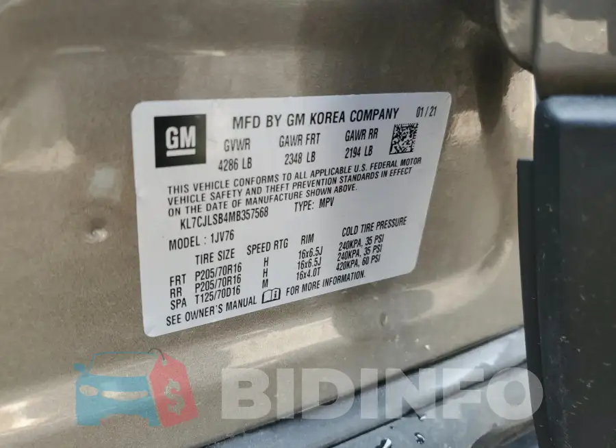 KL7CJLSB4MB357568 Photo# 13