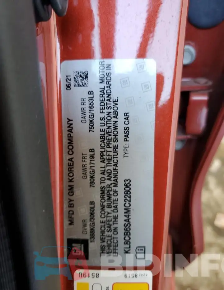 KL8CB6SA4MC228063 Photo# 12