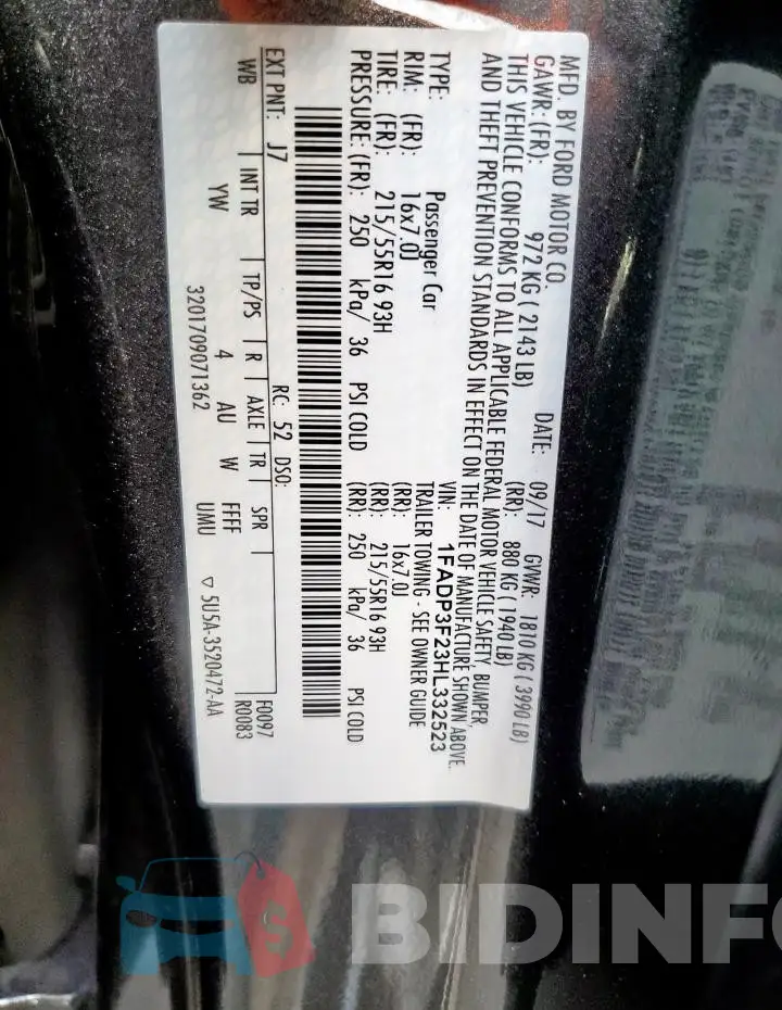 1FADP3F23HL332523 Photo# 13