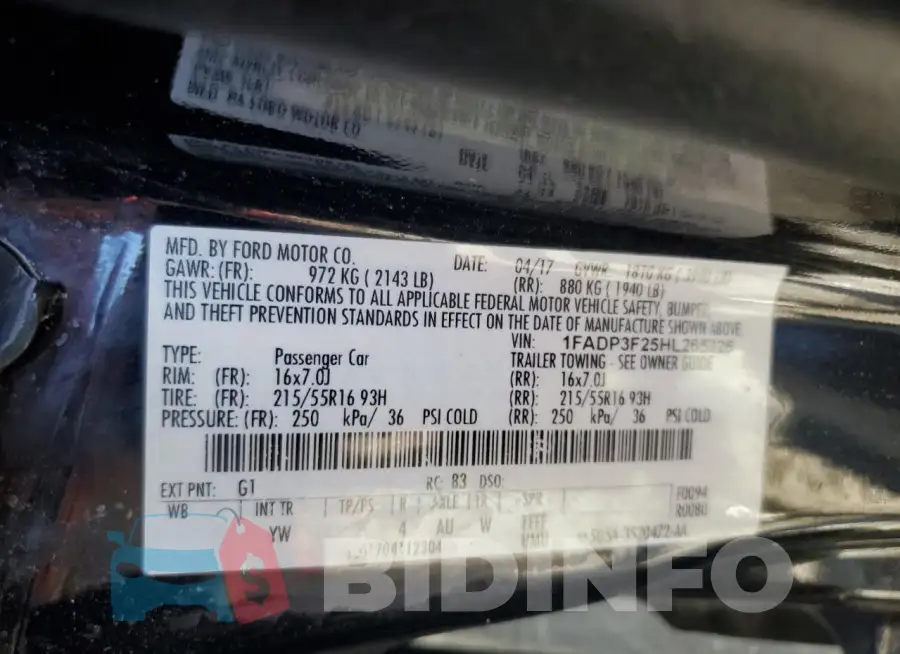 1FADP3F25HL265326 Photo# 12