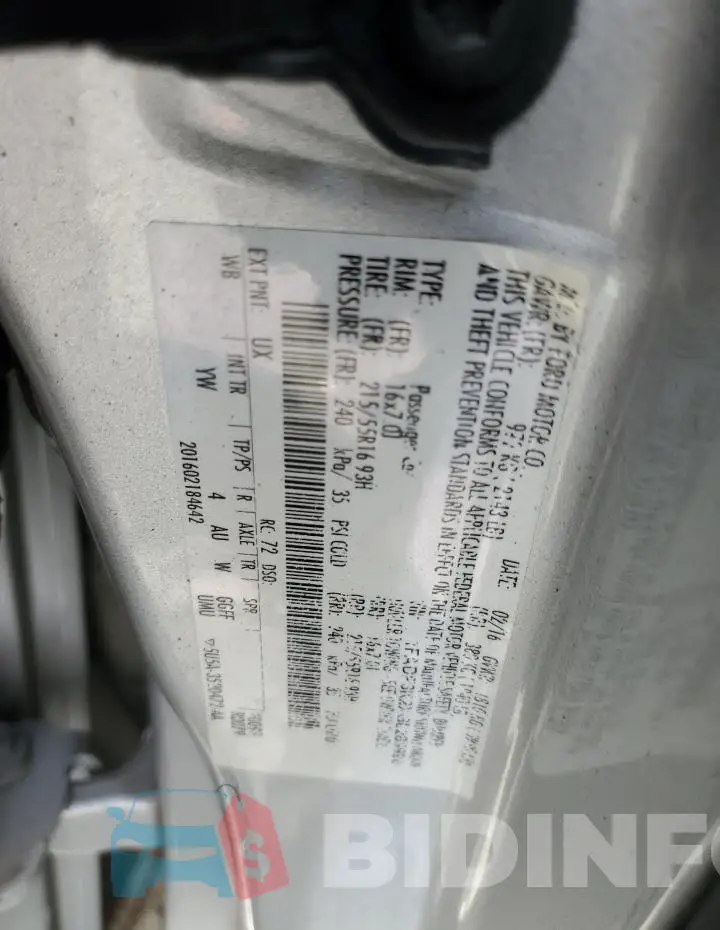 1FADP3K2XGL289996 Photo# 12