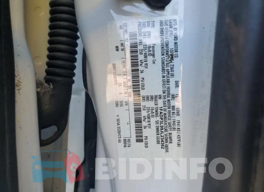 1FADP3L99JL234362 Photo# 12
