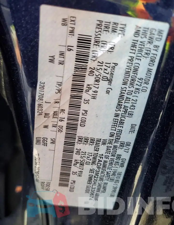 1FADP3M2XHL330674 Photo# 12