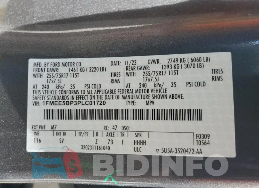 1FMEE5BP3PLC01720 Photo# 14