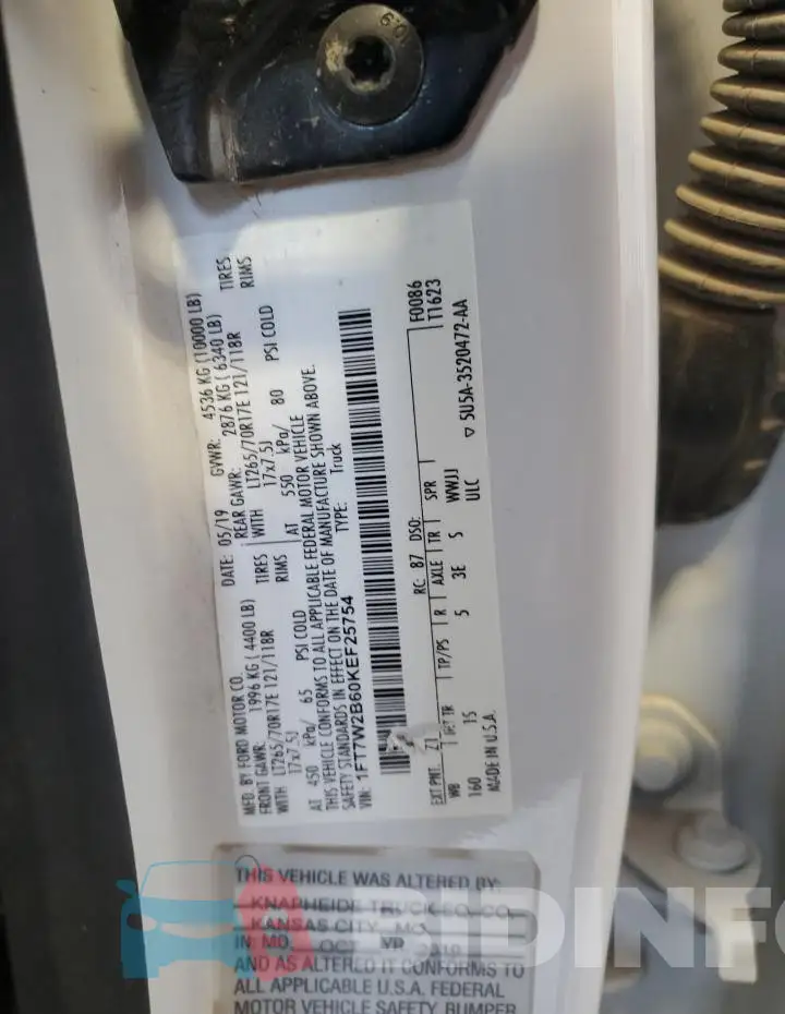 1FT7W2B60KEF25754 Photo# 13