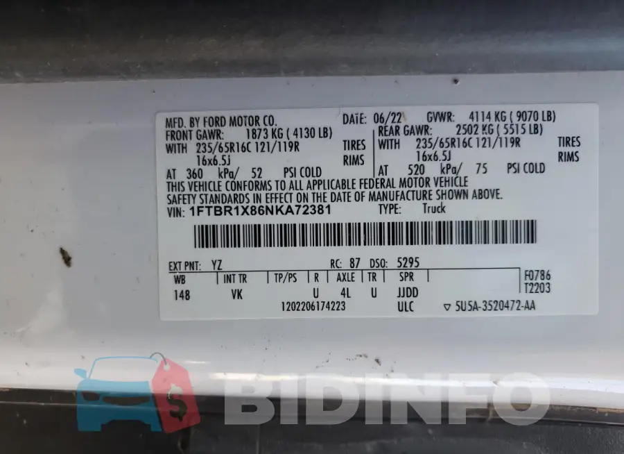 1FTBR1X86NKA72381 Photo# 12