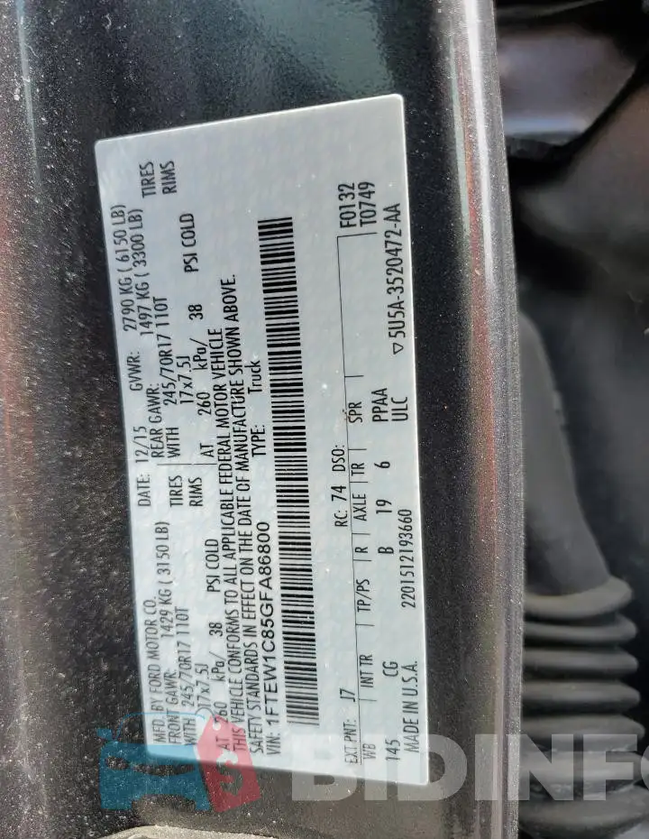 1FTEW1C85GFA86800 Photo# 12