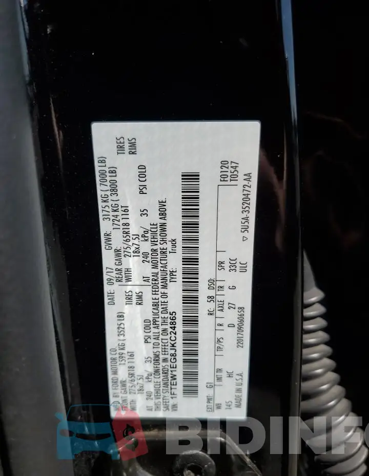 1FTEW1EG8JKC24865 Photo# 13