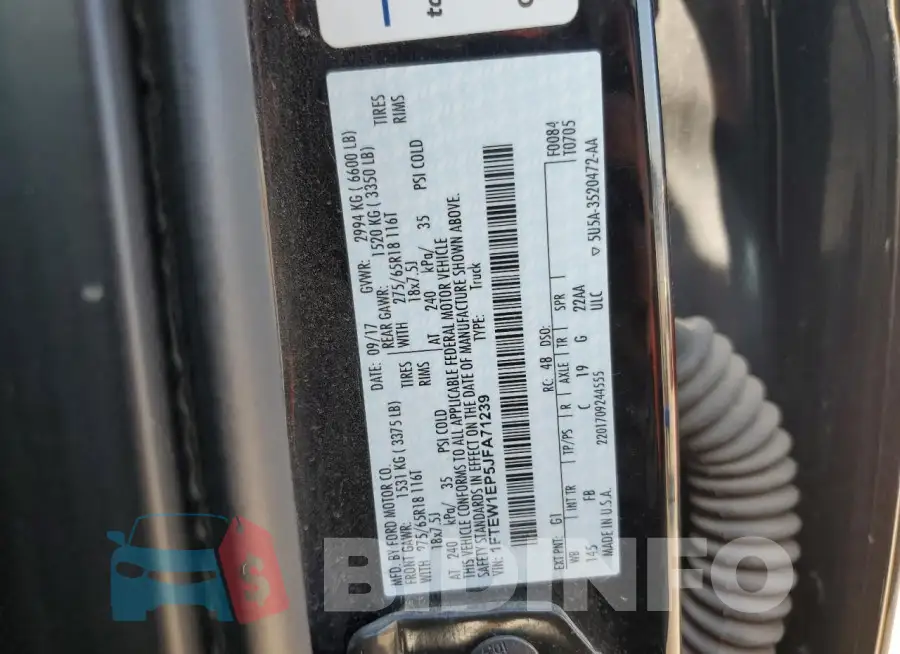 1FTEW1EP5JFA71239 Photo# 12