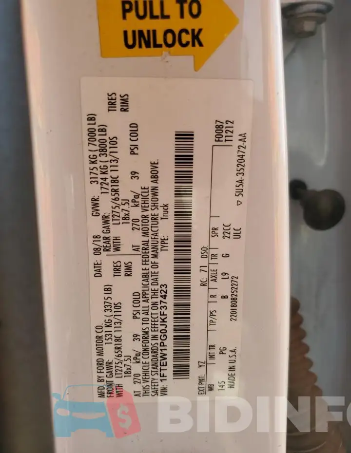 1FTEW1PG0JKF37423 Photo# 12
