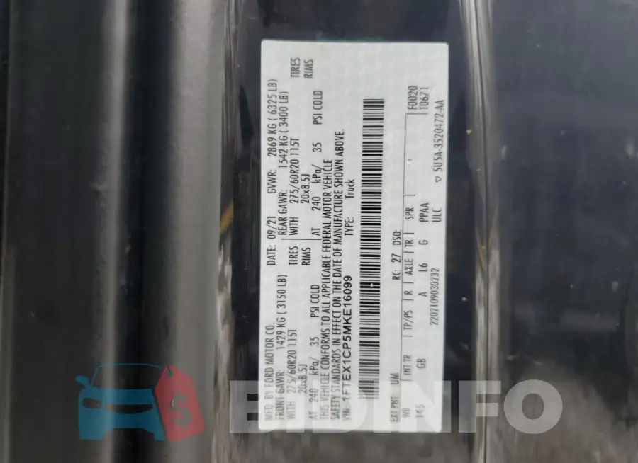 1FTEX1CP5MKE16099 Photo# 12