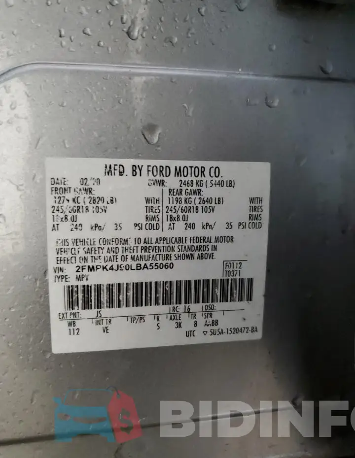 2FMPK4J90LBA55060 Photo# 13