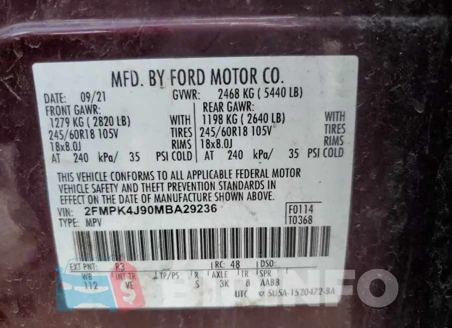 2FMPK4J90MBA29236 Photo# 14