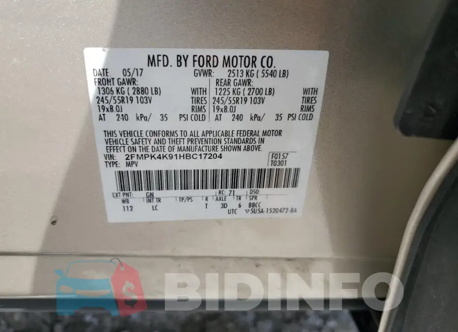 2FMPK4K91HBC17204 Photo# 13