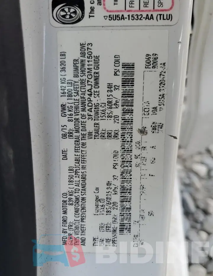 3FADP4AJ7GM115073 Photo# 12